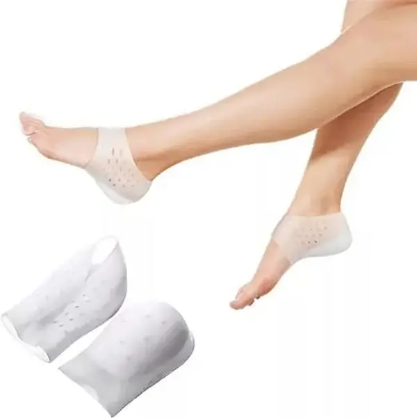 5cm Silicone Invisible Height Increase Insoles Heel Pad Sock Liners Pain Relieve Footwear Shoe
