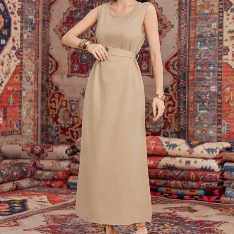Elegant Golden Embroidered Open Abaya with Matching Inner Dress 3