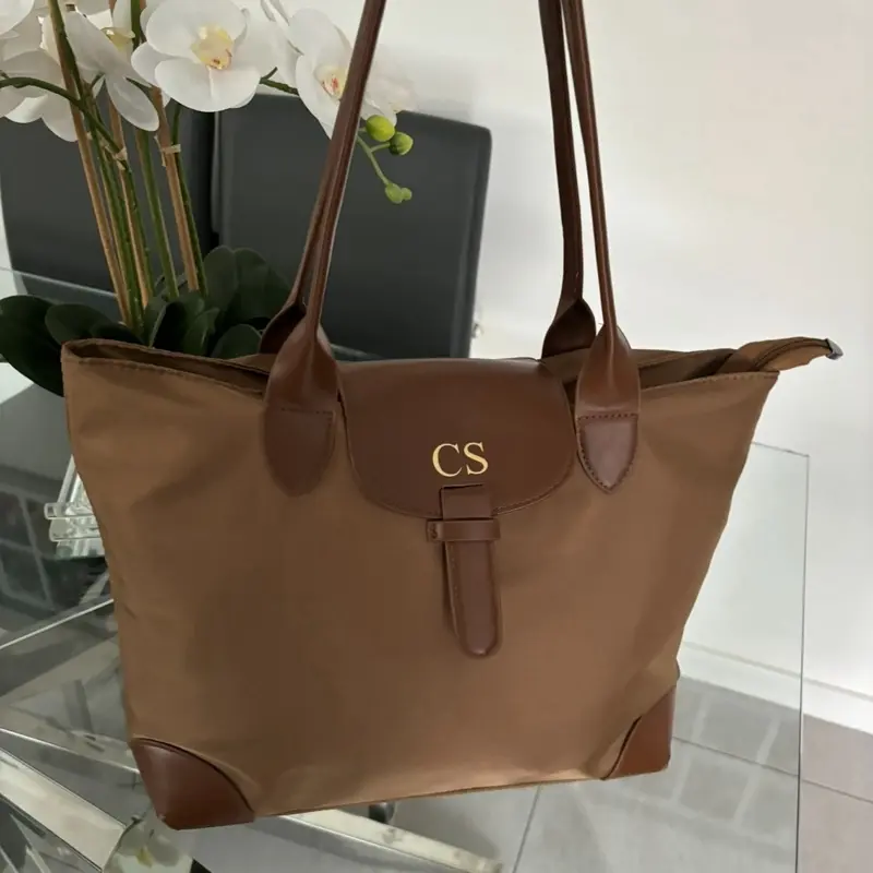Brown Medium Shoulder Tote Bag-Michelle