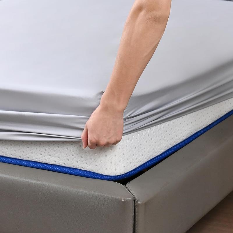 Microfiber Fitted Sheet Extra Deep Pocket Bed Sheet 26 Cm Soft Brushed Microfiber Breathable Fitted Bed Sheets Shrinkage and Fade Resistant- 360° Elastic Corners, Durable And Less Likely To Rip or Tear Fitted Sheets- Easy Care & Machine Washable 8