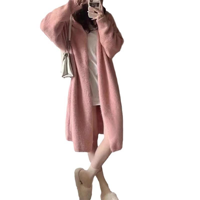 sweater jacket for women, new season, lazy style, loose women's knitted cardigan Clothing Knitwear Long Sleeve Casual Retro Womenswear Comfortable Winter Lady Love Medium Basic Slim 5