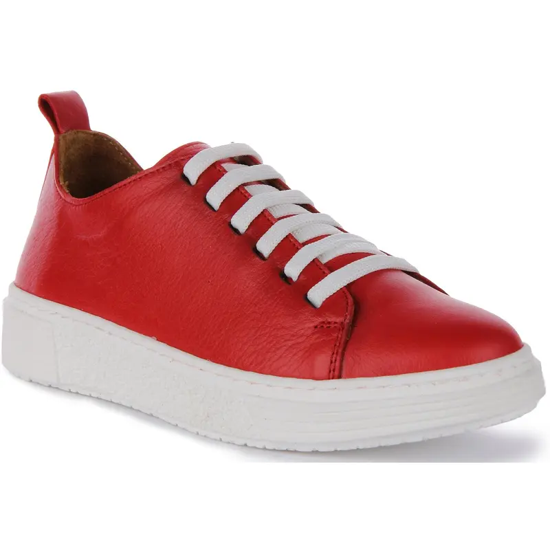JUSTINREESS England Diana Women's Lace Up Leather Smart Trainers 0