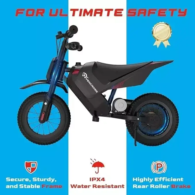Evercross EV05M 12" Electric Motorcycle 150W motor for 3-12 Kids E-Motorcycle 7