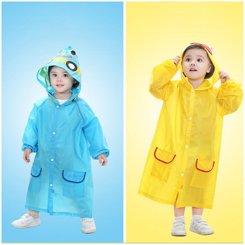 Hooded Jacket Rain Coat Nursery Children Raincoat Kids Poncho Cute Pink Yellow 3