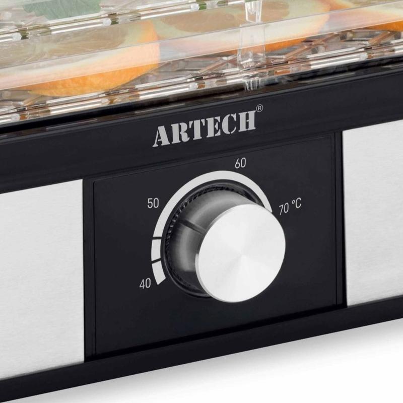 ARTECH Electric Food Dehydrator - 5 Tray Fruit Dryer Machine, 245W, Adjustable Temperature Control 40-70℃, BPA-Free Trays, Healthy Natural Snacks, Jerky, Fruits, Vegetables, Mushrooms, Herbs & Seeds 6