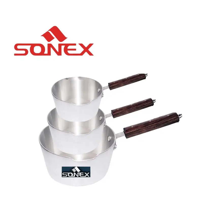 Sonex Aluminium steel Milk Pot |  Chef's Stainless Steel Milk Pan  1 Litre, 1.5  Litre 2.5  Litre 0