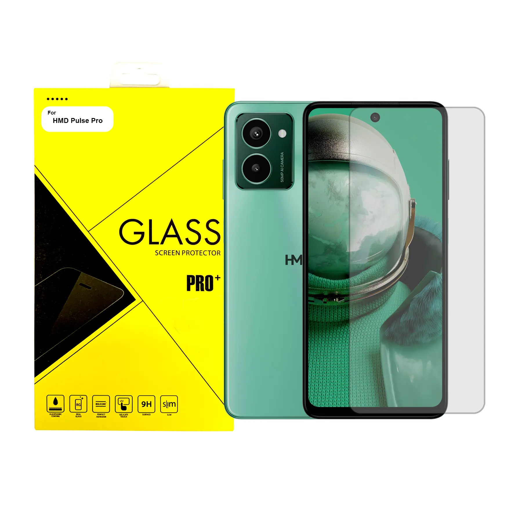 Tempered Glass For HMD Pulse Pro Phone Screen Protector Accessories Silicone Installation Protective