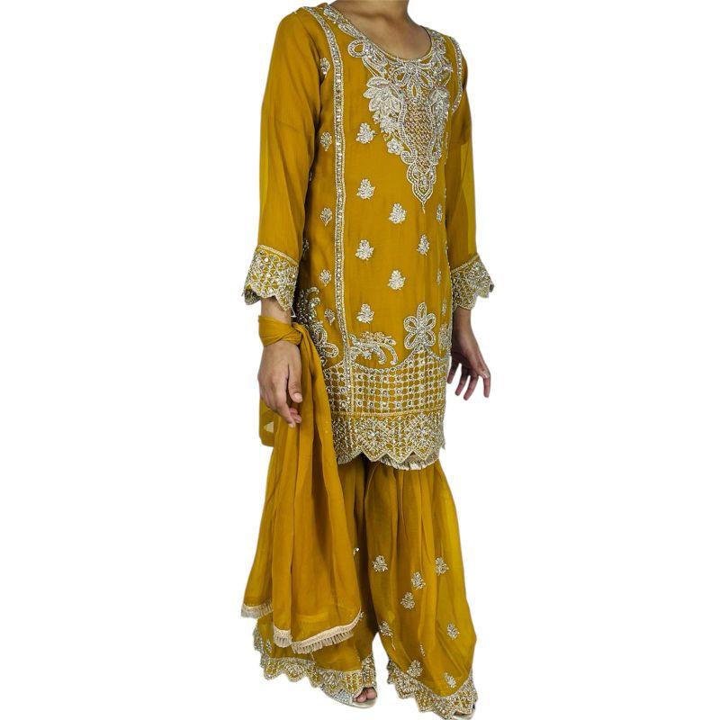 Product Introduction of Mother and Daughter Sharara Outfit for Any Occasions - Perfect for Family Gatherings and Special Occasions Comfort Comfortable Chiffon Fabric Lightweight Breathable 17