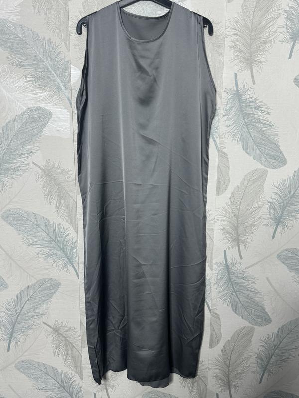 Women's Ladies SleeveLess Slip Dress Silk Satin Material Crew Neck ModestWear WomensWear InnerWear 3