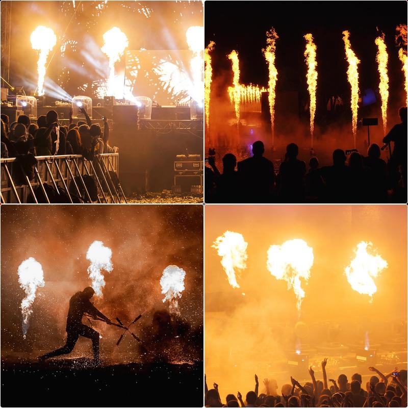 Product Introduction of 200W DMX Flame Thrower Effect Fire Stage Machine Christmas Party Projector DJ Show 6