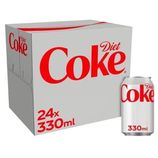 Product Introduction of Diet Coke Zero Sugar 24-Pack Cans | 330ml Each | Vegan, Gluten-Free, No Preservatives | Perfect for Adults - Beverage 1