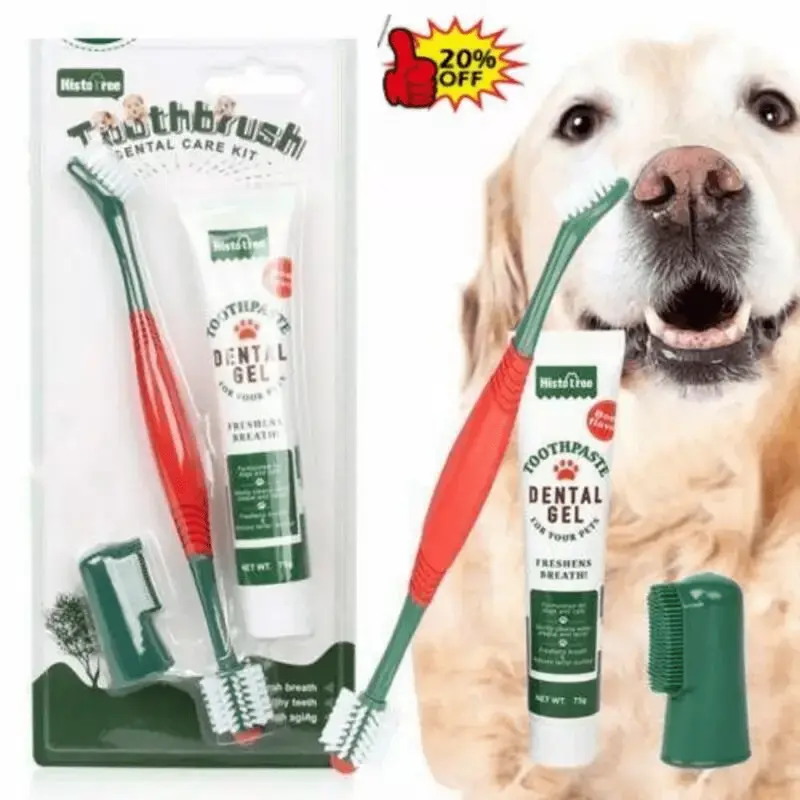 SIYU7-360° Pet Dental Care Kit - Finger Toothbrush & Enzymatic Toothpaste for Cats/Dogs | Plaque Control with Soft Bristles & Vanilla Flavor 5