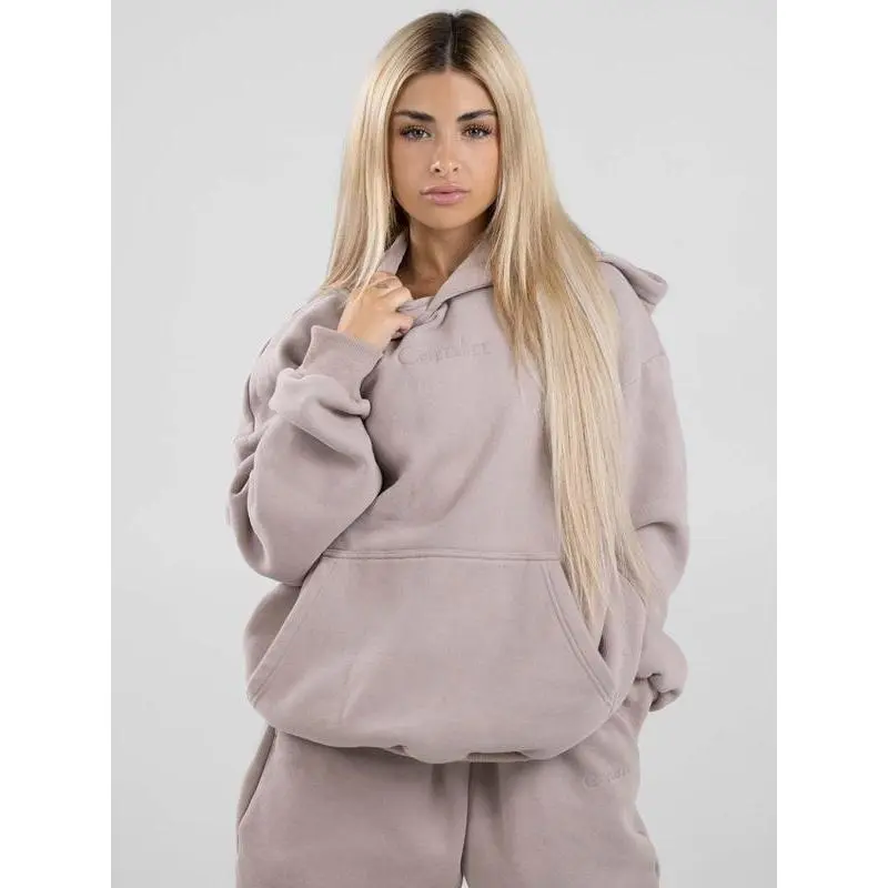 Oversized Signature Fit Hoodie | For Stress & Anxiety Women's Solid Colour Drop Shoulder Sweatshirt, Casual Fashion Comfortable Split Long Sleeve Pullover &. Sweatshirt for daily outdoor wear, spring and autumn men's and women's clothing, winter clothing 0