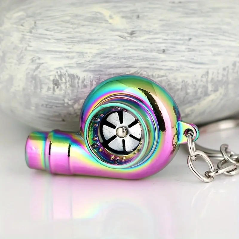 Metal Zinc Alloy Keychain With Real Whistle Sound, Creative Car Keychain And Turbocharger Engine Noise Key Ring, Perfect Gift For Car Enthusiasts