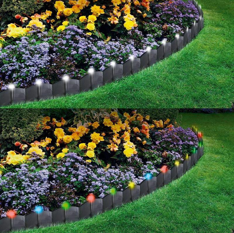 24 Pack LED Light Up Hammer In Garden Lawn Edging Landscape Plant Border Path - Perfect for Landscape and Garden Design 0