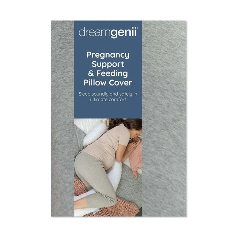 Dreamgenii Support and Feeding Pillow Spare Cover  - Grey Marl Cotton Jersey 0