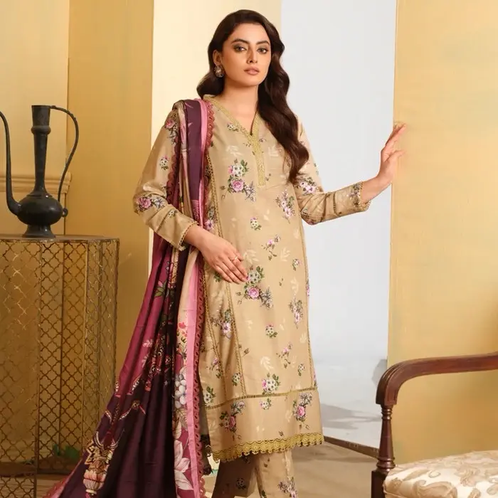 Johra Rosygrace Printed Khaddar'24 JH#601