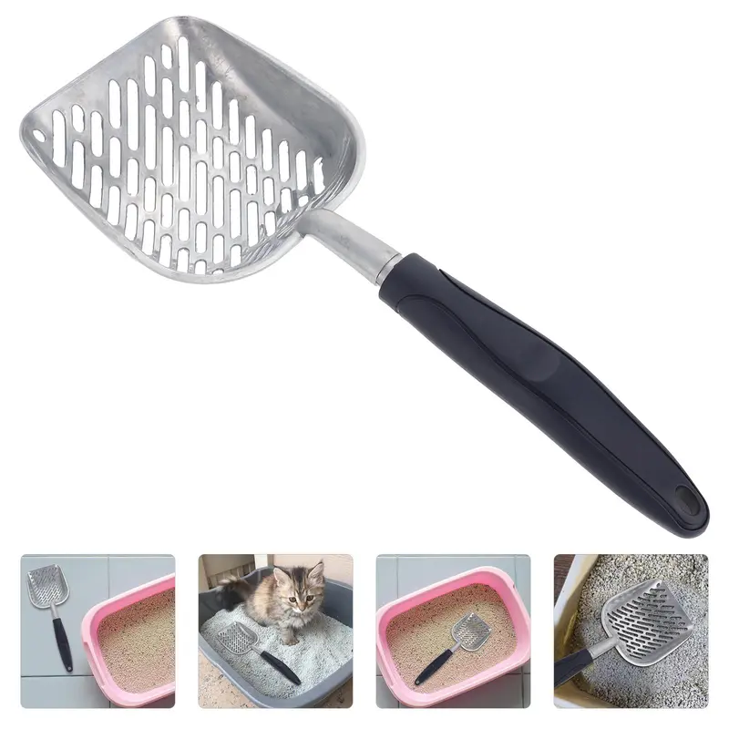 Aluminum Alloy Cat Litter Scoop - Fine Mesh Sifter Poop Shovel for Pet Toilet Cleaning, Durable Kitten Litter Shovel 0
