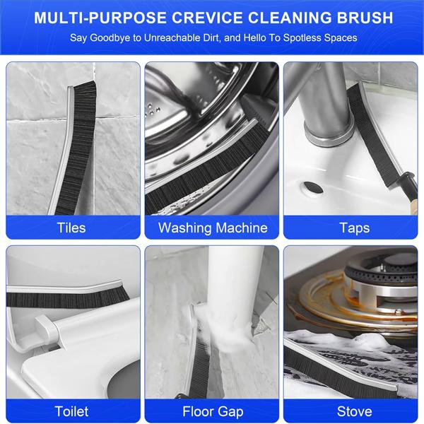 Product Introduction of Gap Cleaning Brush, 3 Counts Household Cleaning Product, Tile Gap Cleaning Brush, Stiff Bristle Handheld Groove Cleaning Brush with Long Handle, Cleaning Tool for Kitchen Bathroom, Easter Day Gifts 12