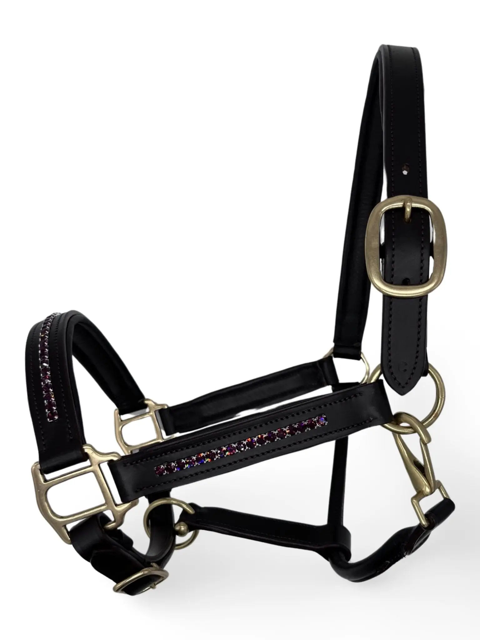 Plum Leather Headcollar