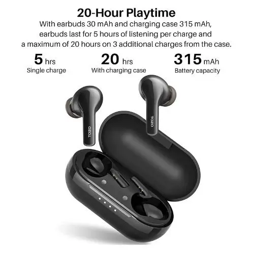 TOZO A2 True Wireless Earbuds Bluetooth Audio Charging Stereo Earphones Water Proof Audio Charging Audio Charging 1
