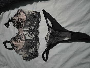 Product Review of Liliosa Lingerie DOLCE High Quality Classy Floral Embroidery Mesh Sheer Lace 2 Piece Lingerie Set, Black Elegance Corset (Bra Clasp + Adjustable Pants), Comfort Womenswear, Strappy Longline Matching, Sexy Lingerie Thong, Everyday Women Naughty Lingerie Br from L**s 0