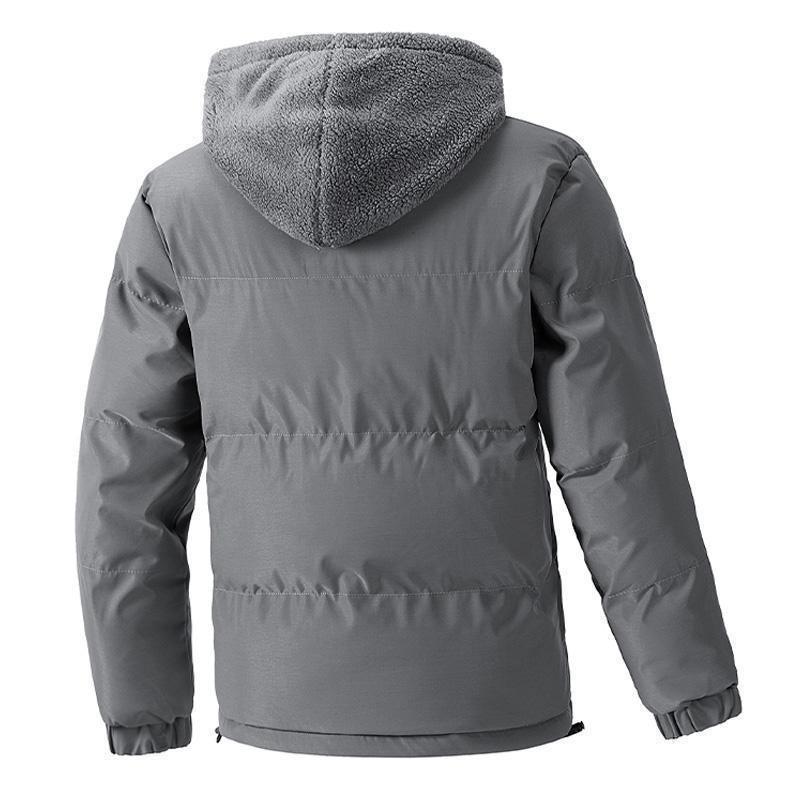 8XL Puffer Jacket Mens Thick Warm Plus Size Winter Jacket Men Cotton Fleece Padded Hooded Parkas Fake Two Piece Coats Outwear 4