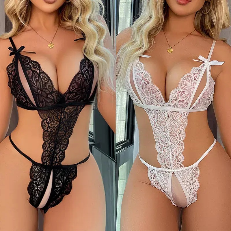 Lingerie-Sleepwear-Lace-Women-G-string-Dress-Underwear-Babydoll-Nightwear Breathable Comfort 4