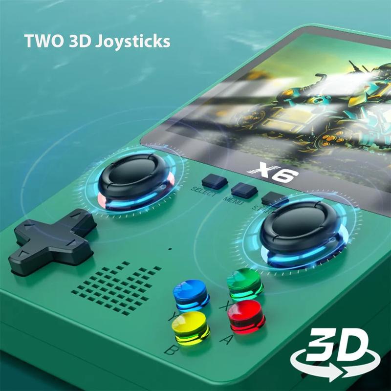 X6 3.5Inch IPS Screen Handheld Game Player Dual Joystick 11 Simulators GBA Video Game Console for Kids Gifts 3