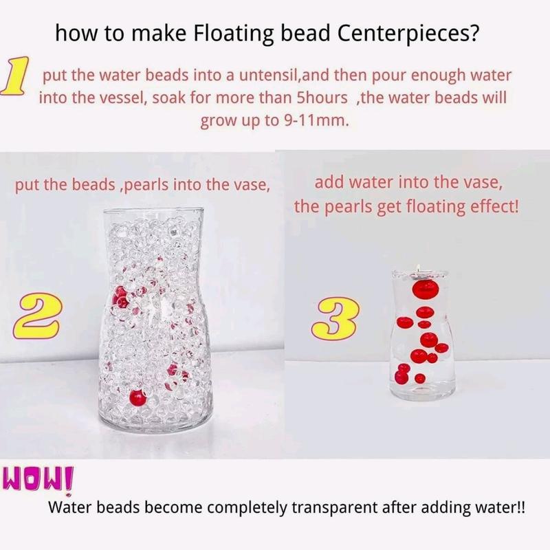 50 Grams Clear Water Beads Crystal Fast Growing Balls Expanding Vase Decoration Party - Festive Party Supplies flower 2