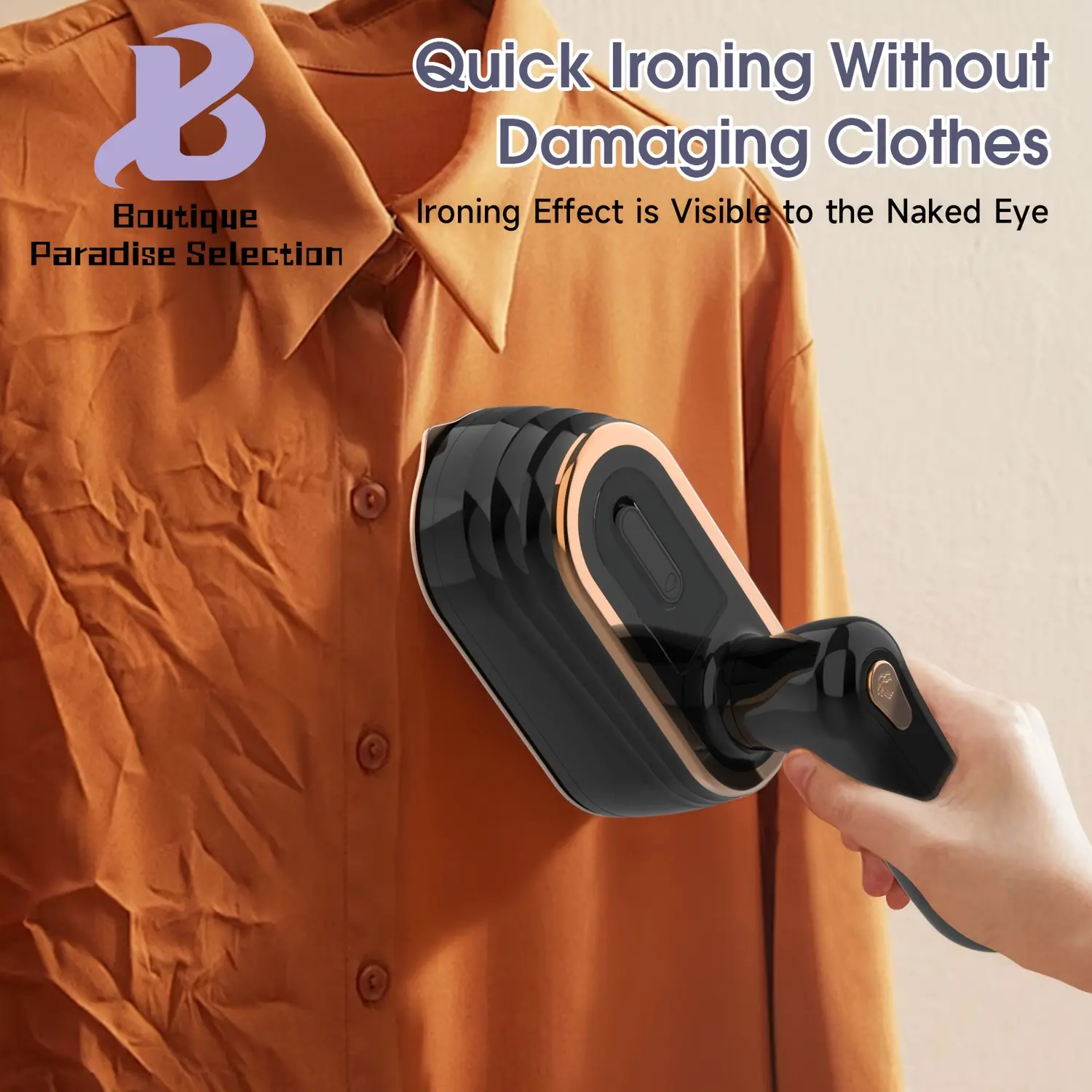 2025 NEW 1300W 2-in-1 Handheld Garment Steamer & Iron - Large Soleplate for Wrinkle-Free Clothes, Perfect for Home and Travel (UK Plug)