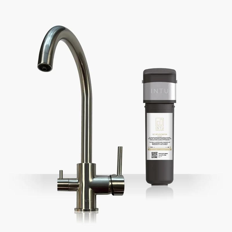 Flair Brushed Nickel 3-1 Swan Cold Filtered Water Tap 0