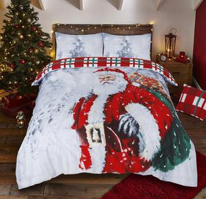 Northren Luxe Christmas Duvet Cover Set | Reversible Santa Design & Pillowcase | Single, Double, King Size UK Bedding