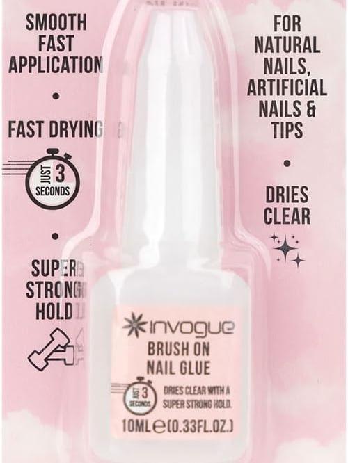 Invogue Brush on Nail Glue 10 ml 1