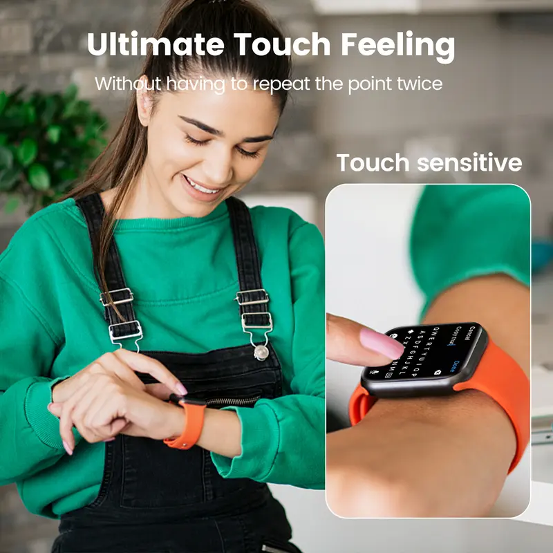 CrystalArmor 2Pack Ceramic Film Material Screen Protector for Apple Watch Series Easy Installation Bubbles Free Smooth Touch Anti-Shock HD Clear Full Coverage Protection BlackFriday Wearable Automatic Protective Shockproof 6