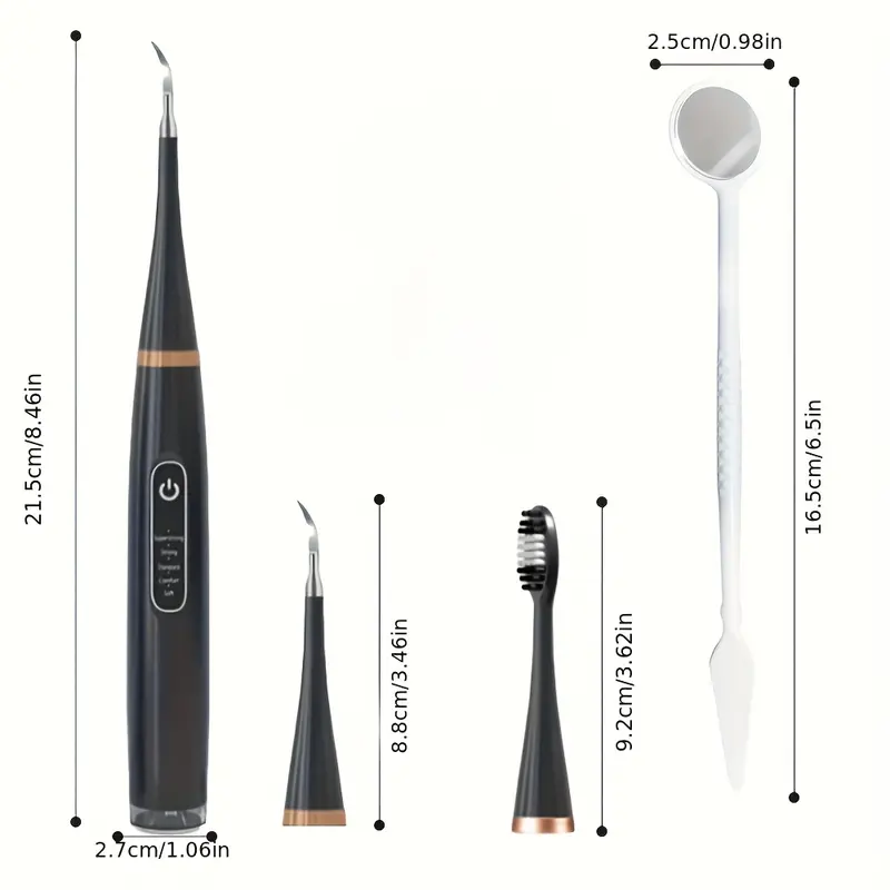 Rechargeable Portable Electric Toothbrush, Travel-Friendly Oral Care Beauty Kit With Replaceable Heads, Electric Teeth Cleaning Device Christmas Gift 3