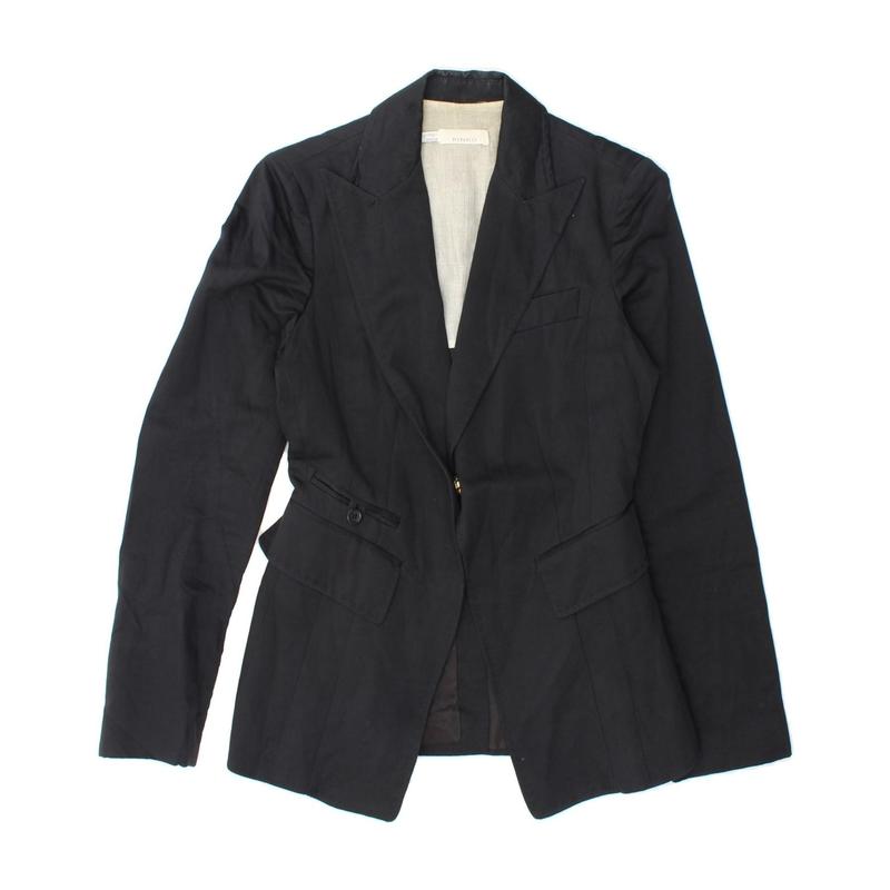 Pre-Owned Vintage PINKO Womens Longline Blazer Jacket UK 10 Small  Black Cotton 1