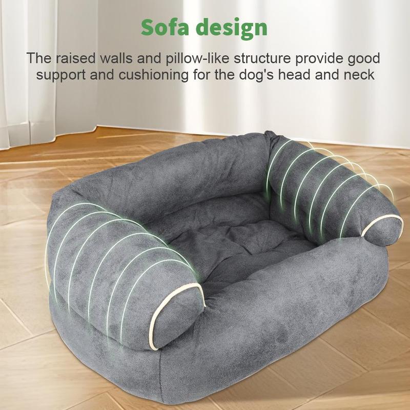 [UK Stock] S-2XL Pet Sofa Dog Bed - Deep Sleep Pet House, Thickened Warm Cat Mat, Small Kennel, Winter Blanket 3