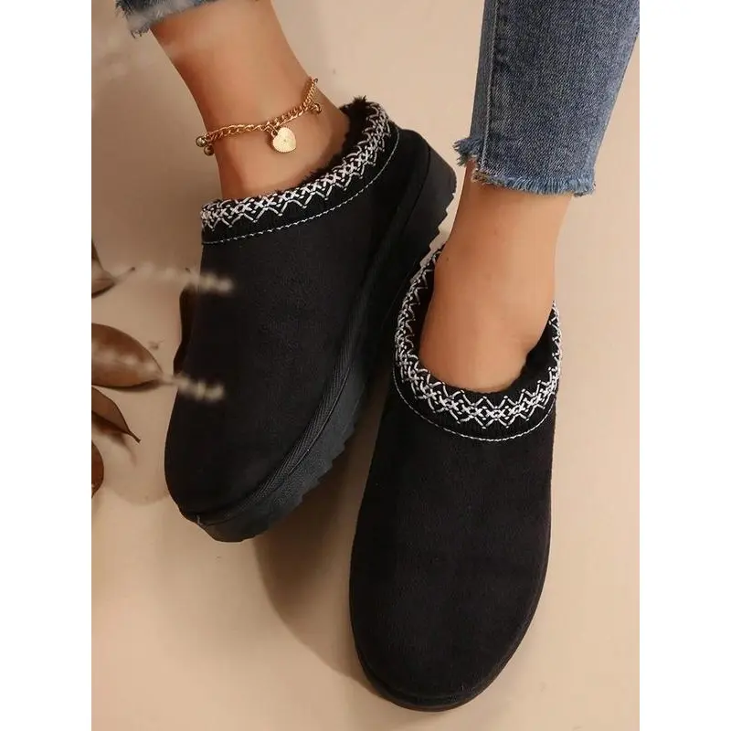 2025 New Hot Selling Models Women's Fashionable Plain Color Home Slippers, Casual Comfortable Home Slippers, Autumn and Winter Indoor and Outdoor Dual-use Warm Slippers 8