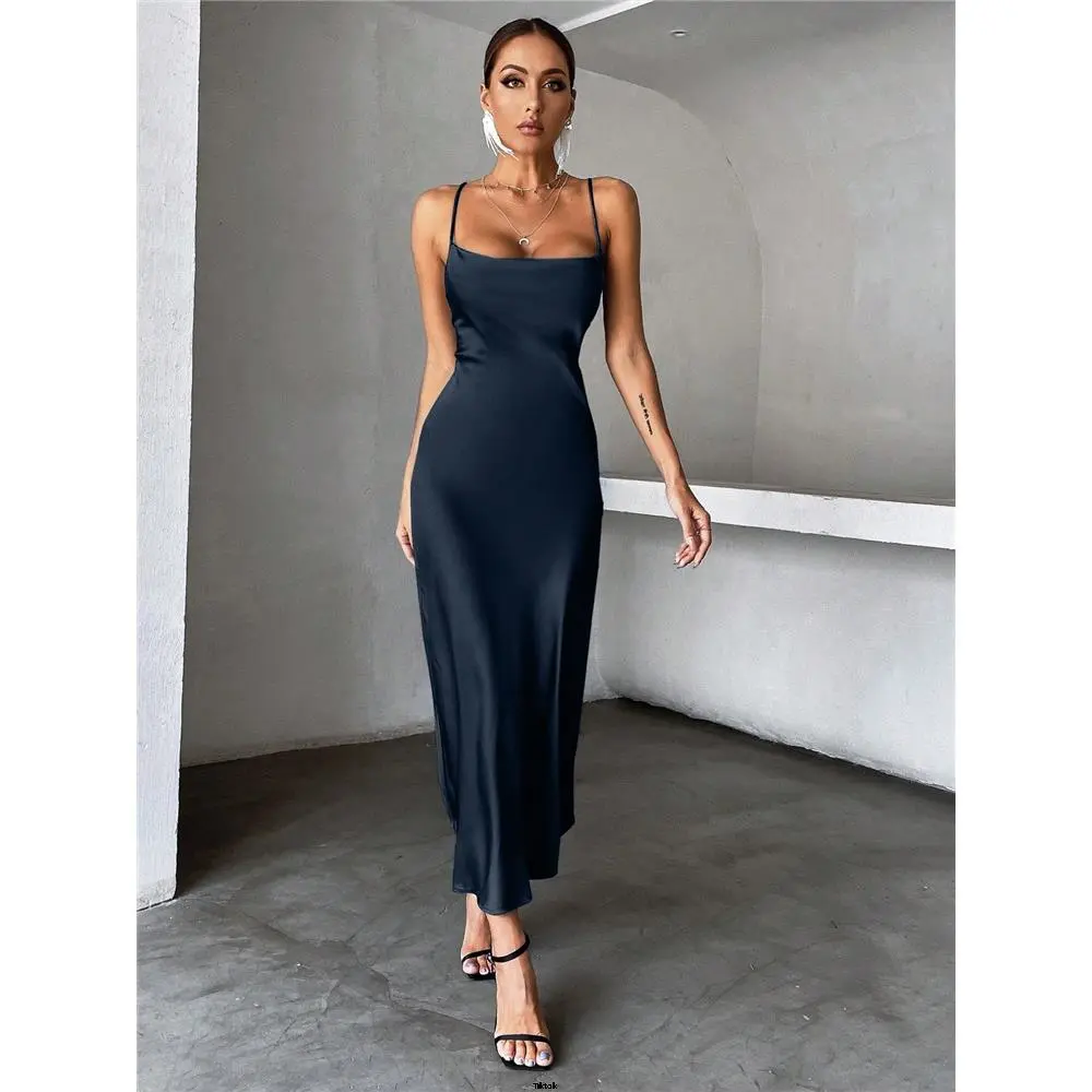 Dress occasionally party holiday Modichic Aveloria solid satin Cami dress