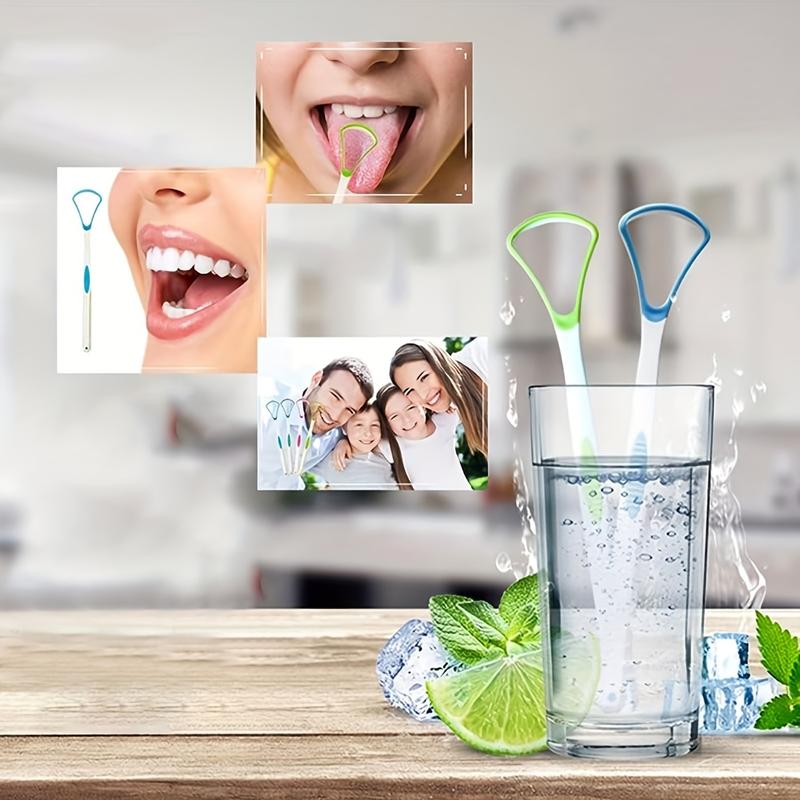 Product Introduction of of Tongue Scrapers, Tools for Cleaning Tongue Coating, Silicone Tongue Brushes for Cleaning, 4-Color Cleaning Set, Tongue Cleaning Tools. 5