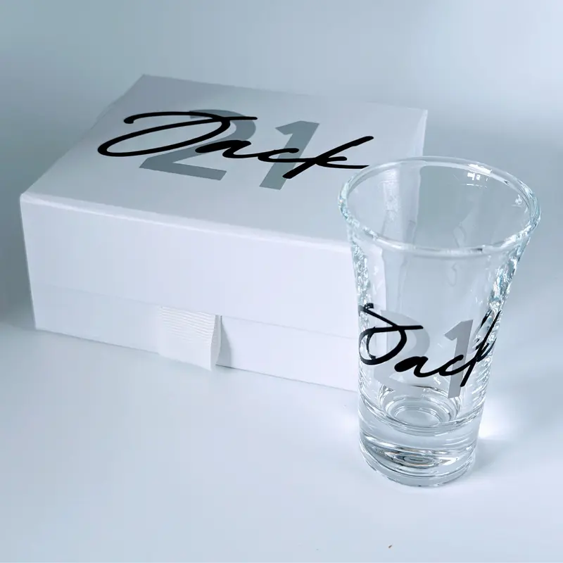 Personalised Shot Glass with optional Gift Box, corporate, birthdays, weddings, engagement parties 5