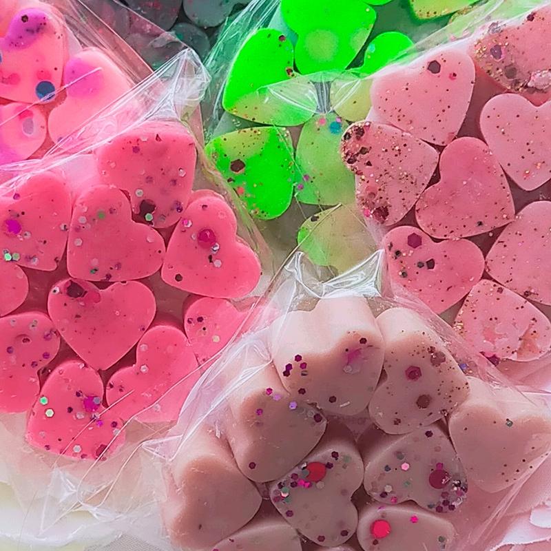 10pk Mini Hearts Scented Wax Melts Pack - Various Aroma Fragrance Room Freshener, Long-lasting Scent 7