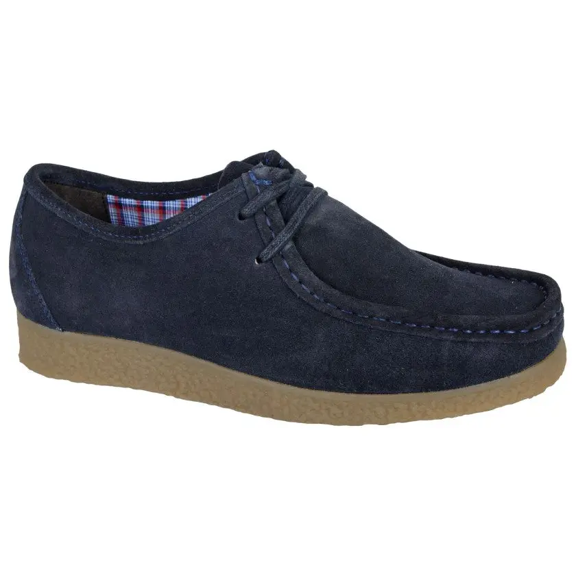 Roamers Wallabees Navy Blue Real Suede