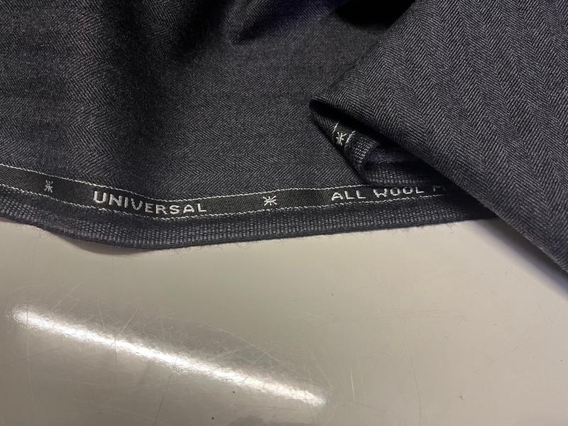 NEW High Class Herringbone Heavy Universal All Wool Made In Huddersfield England Suiting Fabric 3