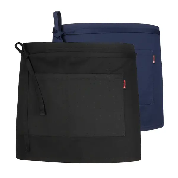P-H Waist Apron with two front pocket Pockets - Solid Color Kitchen and Restaurant Apron for Professionals Use 0