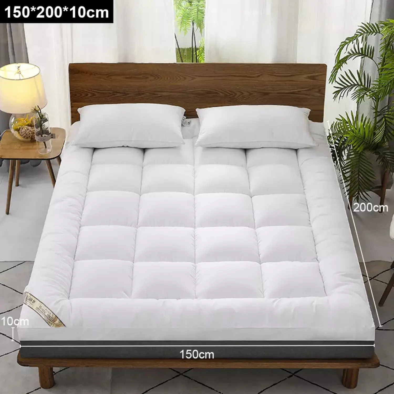 Luxury 4" Extra Deep Microfibre Mattress Topper – Hypoallergenic & Breathable for Ultimate Comfort