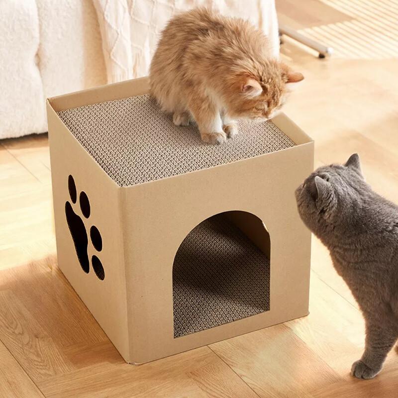 Product Introduction of ⭐[Delivery In 2-3 Days]⭐Pet Cat Nest Scratching Pad Play House Bed Cardboard Corrugated Scratcher Box UK 13