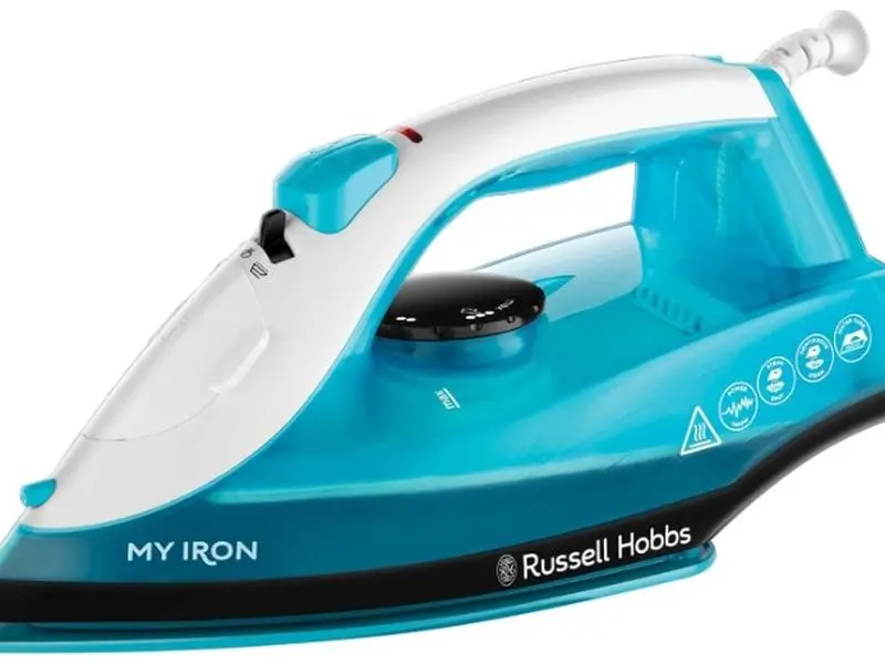 Russell Hobbs My Iron Steam Iron, Ceramic Soleplate, 260ml Water Tank, 120g steam shot, 28g continuous steam, Self-Clean Function, 2m Cord, Vertical and variable steam, 1800W, 25580