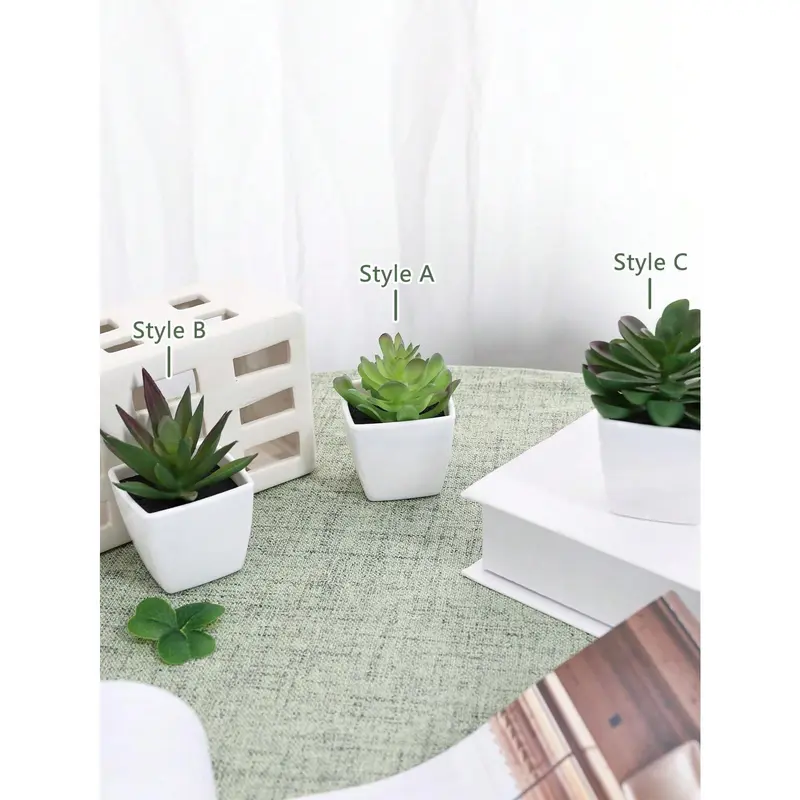1pc/3pcs Plastic Artificial Mini Pot, Modern Fake Pot Decoration. Room Bookshelf Decoration, Valentine Day, Gift Decorative Fruit 8